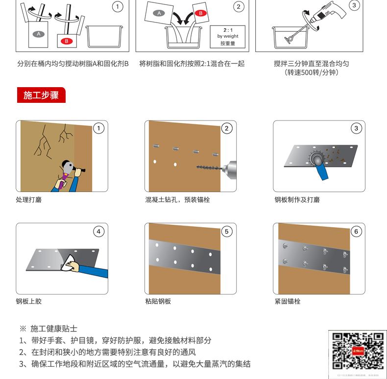 包钢屏边粘钢加固施工过程